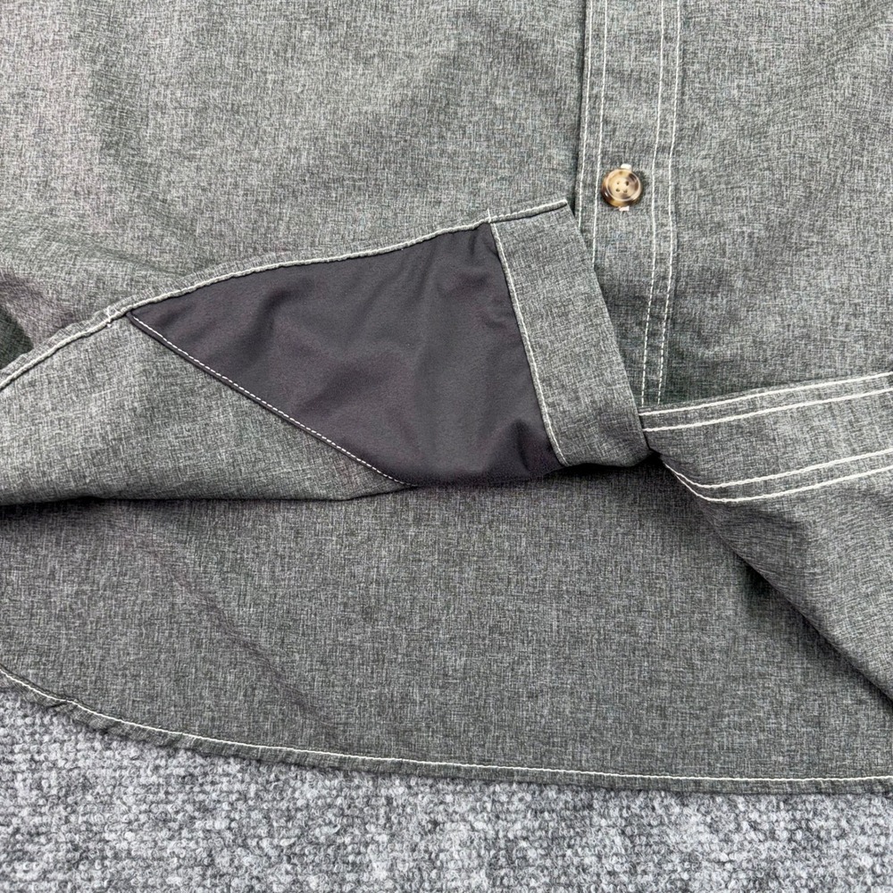 Alaskan Hardgear Duluth Trading Shirt Men XL Grey Bush Pilot Button Down Stretch - Picture 6 of 12